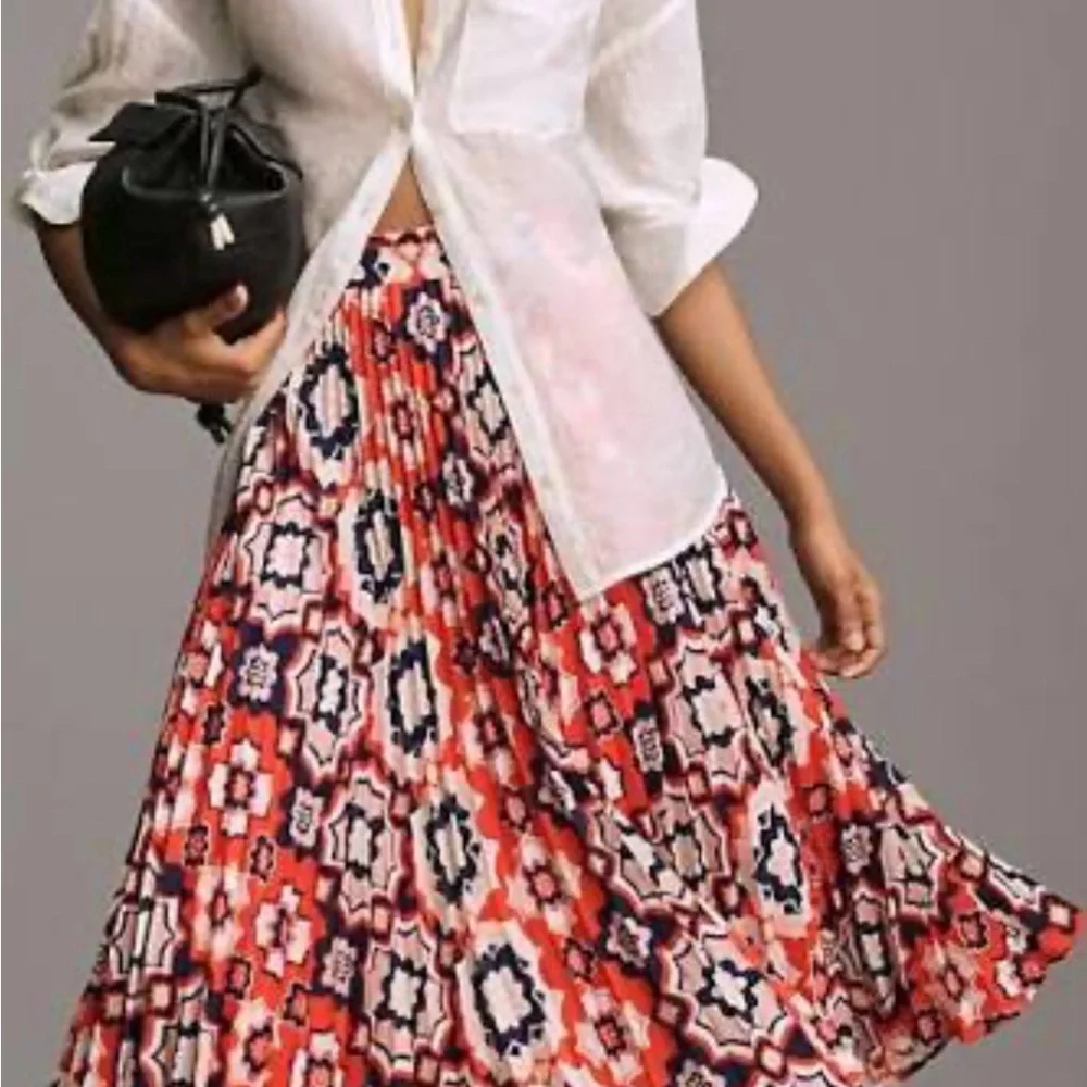 Maeve by Anthropologie - Valerie Pleated Midi Skirt - Women’s Size Large. NWT - Picture 8 of 8